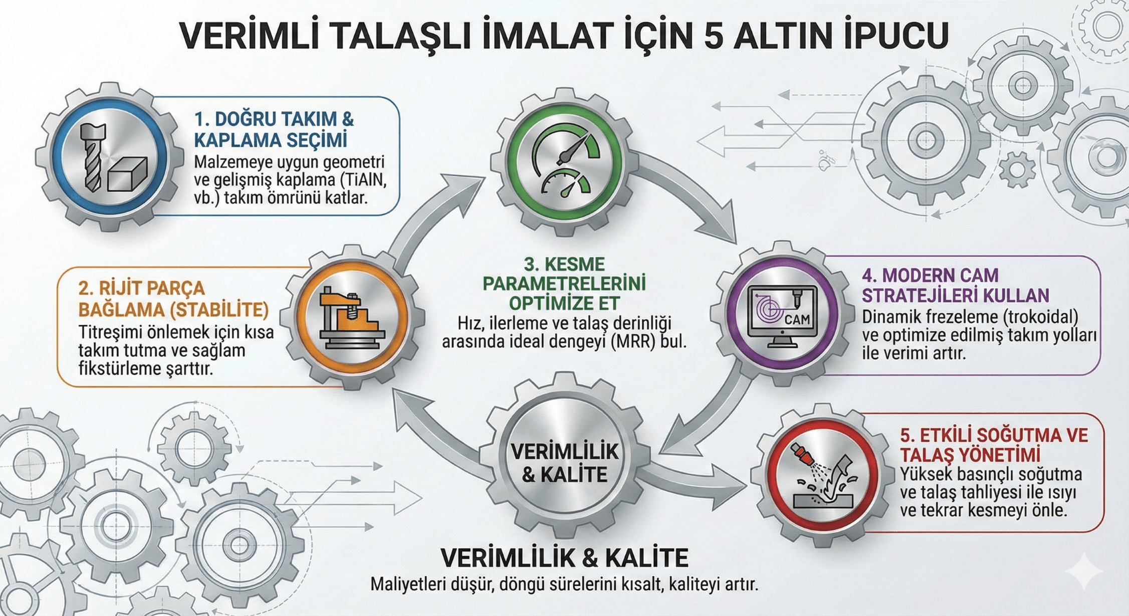 Verimli Talaşlı İmalat İçin 5 Altın İpucu